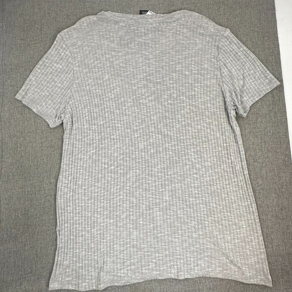 NEW! AND NOW THIS Mens Long Length Short Sleeve Shirt XXL Heather Grey Soft - Picture 9 of 10
